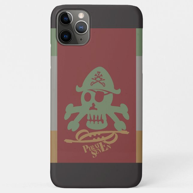 PIRATE SEVEN SKULL BY MASANSER PIXELAT Case-Mate iPhone CASE (Back)