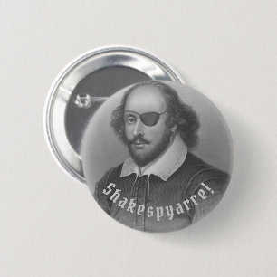 Pirate Shakespeare - 6 Cm Round Badge
