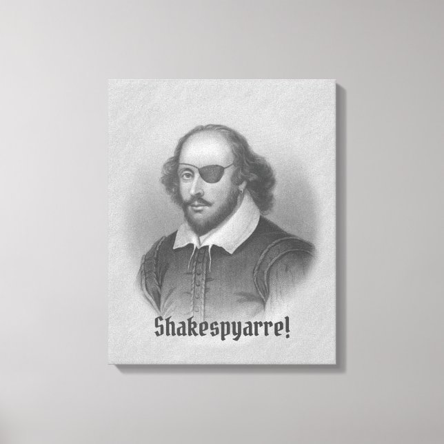 Pirate Shakespeare Canvas Print (Front)