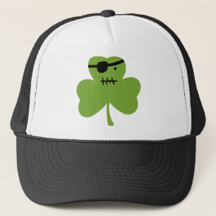 Pirate Shamrock Trucker Hat