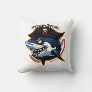 "Pirate Shark Mascot" Cushion
