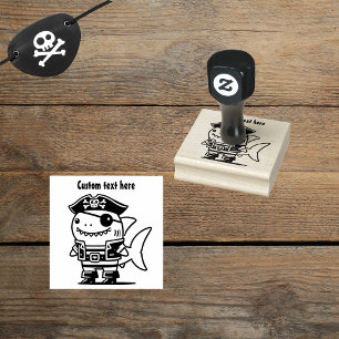 Pirate Shark Rubber Stamp