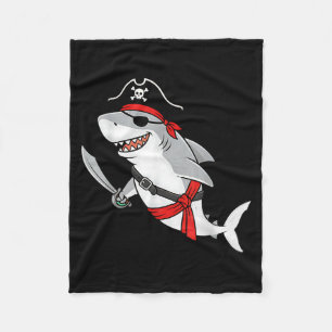 Pirate Shark Toddler Boy Funny Kids Halloween Fleece Blanket