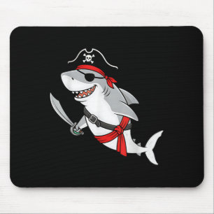 Pirate Shark Toddler Boy Funny Kids Halloween Mouse Pad