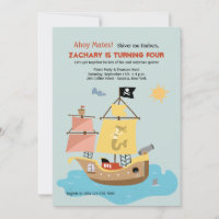 Pirate Ship 2 Invitation