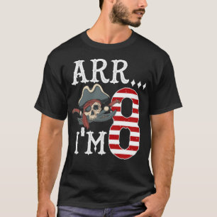 Pirate Ship 8th Birthday Birthday Boy Pirate Party T-Shirt