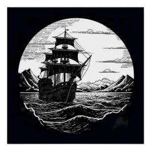 Pirate Ship Art Series - First Edition #32 Poster