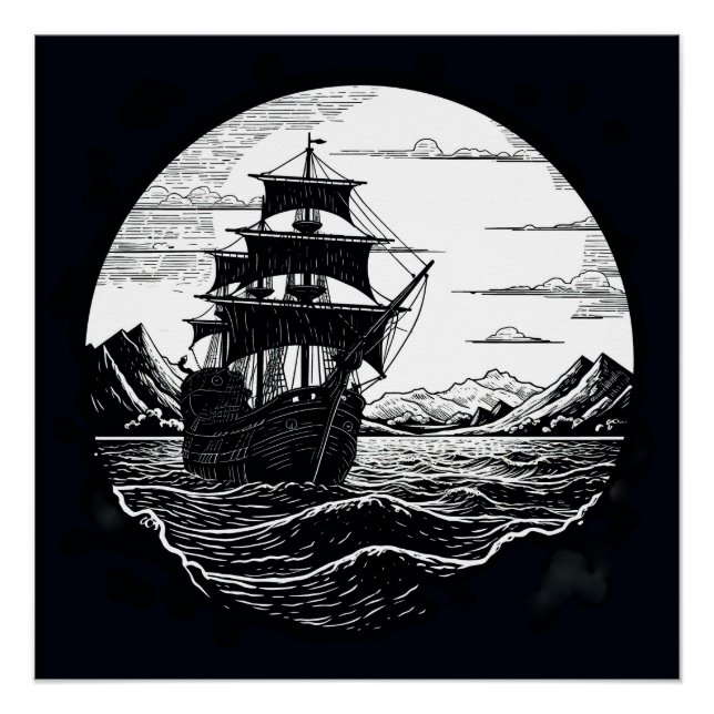 Pirate Ship Art Series - First Edition #32 Poster (Front)