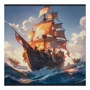 Pirate Ship Art Series - First Edition #39 Poster