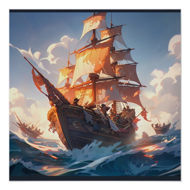 Pirate Ship Art Series - First Edition #39 Poster (Front)