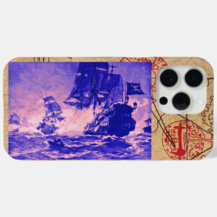 PIRATE SHIP BATTLE / ANTIQUE PIRATES TREASURE MAPS iPhone 15 PRO MAX CASE