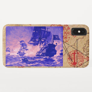 PIRATE SHIP BATTLE / ANTIQUE PIRATES TREASURE MAPS Case-Mate iPhone CASE