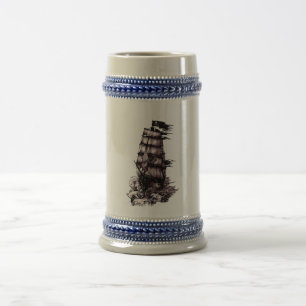 Pirate Ship Beer Stein