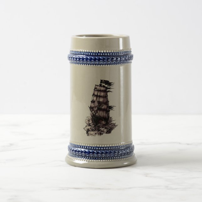 Pirate Ship Beer Stein (Center)