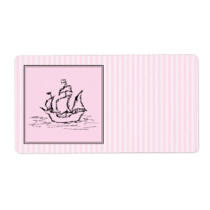 Pirate Ship. Black and Pink.