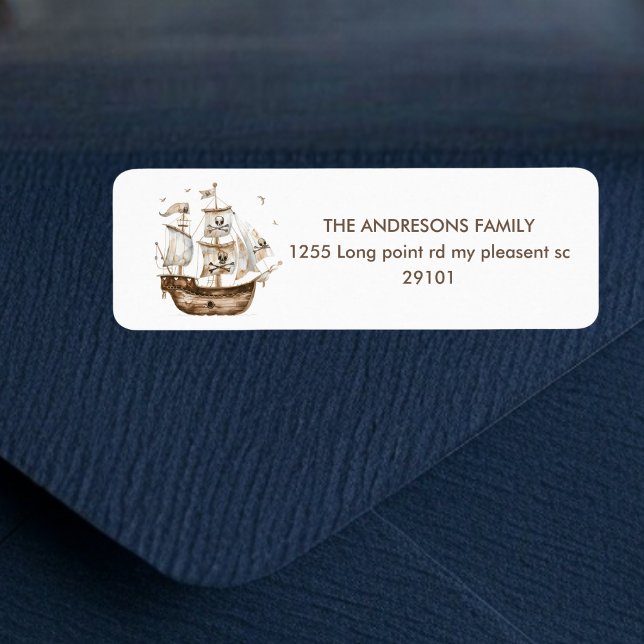 Pirate Ship Brown Nautical Theme Birthday (Creator Uploaded)