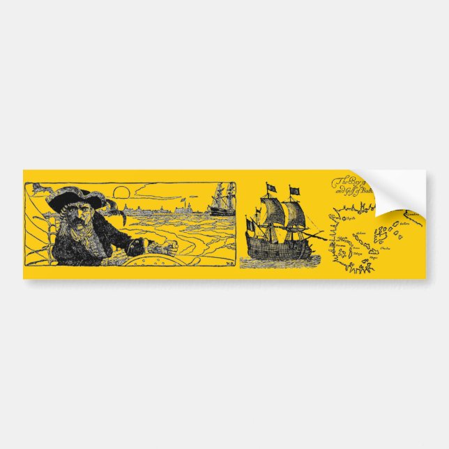 Pirate Ship BumperSticker Bumper Sticker (Front)