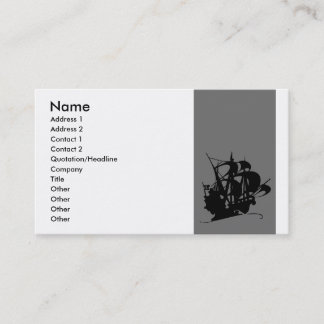Pirate Ship Business Card