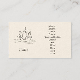 Pirate ship. business card