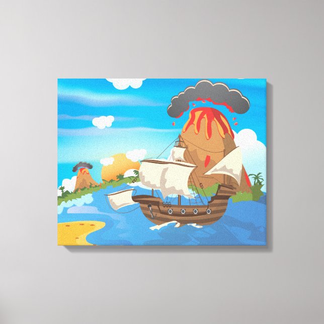 Pirate Ship Canvas Print (Front)