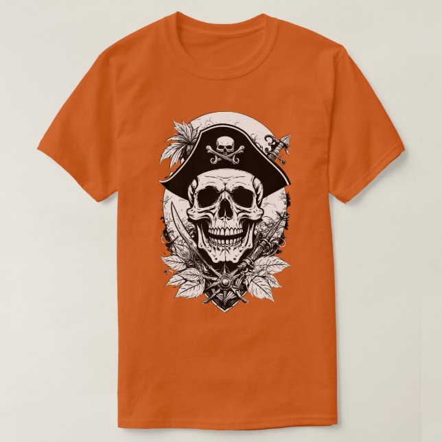 Pirate Ship Captain T-Shirt (Design Front)