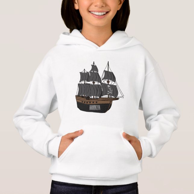Pirate ship cartoon illustration  (Front)