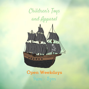 Pirate ship cartoon illustration