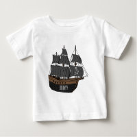 Pirate ship cartoon illustration 