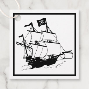 Pirate Ship Favour Tags