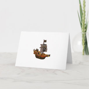 Pirate Ship Holiday Card