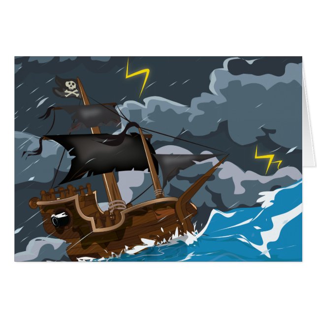 Pirate Ship in Storm (Front Horizontal)