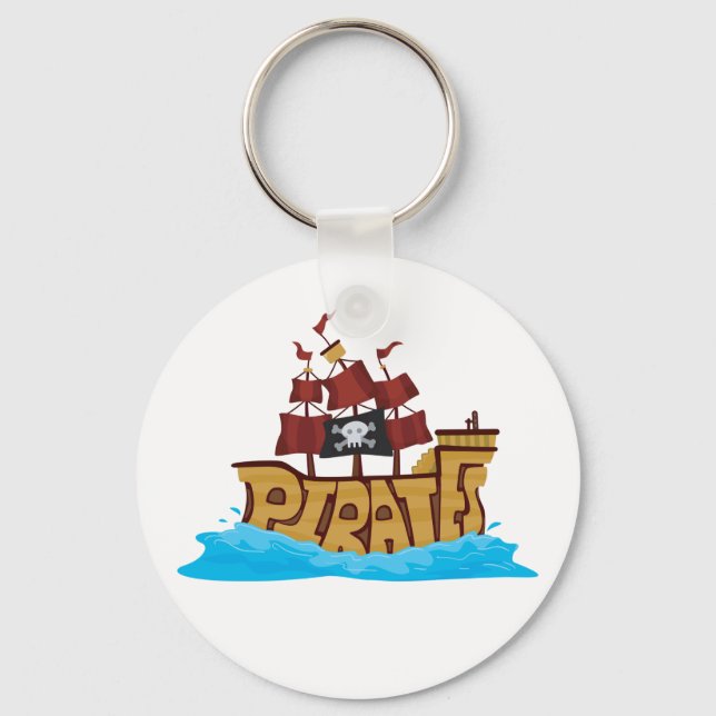 Pirate Ship Key Ring (Front)
