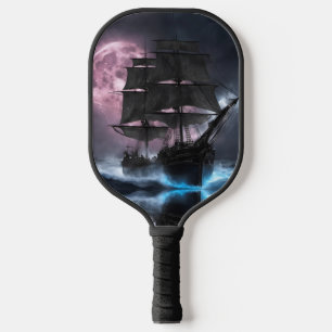 Pirate Ship lightning strawberry moon Personalize Pickleball Paddle