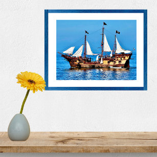 Pirate Ship Mexico Poster