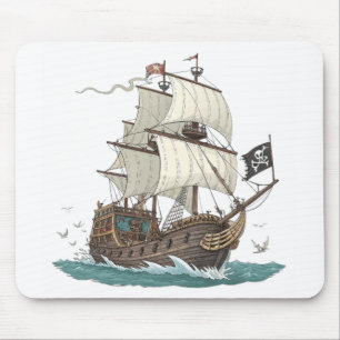 Pirate Ship Mouse Pad