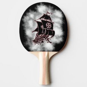Pirate Ship Nautical Ping Pong Paddle