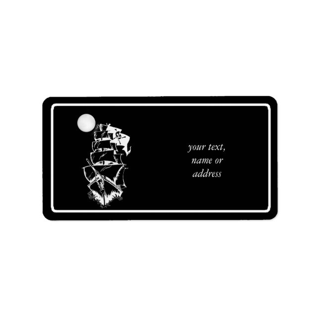 Pirate Ship on the High Seas Label (Front)