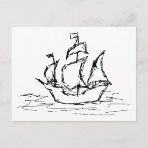 Pirate Ship. Postcard