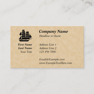 Pirate Ship. Sailing Ship. Business Card