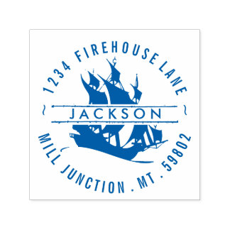 Pirate Ship Self-Inking Return Address Stamp