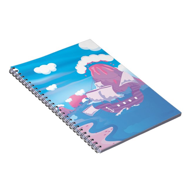 Pirate Ship Spiral Notebook (Right Side)