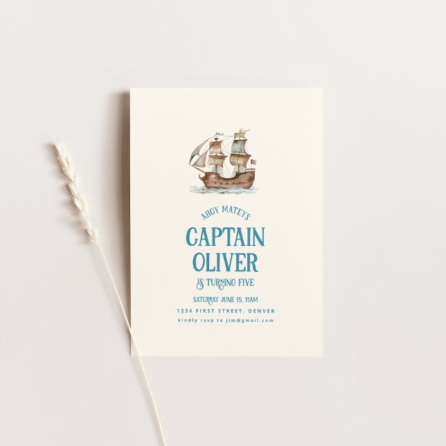 Pirate Ship Treasure Birthday Invite (Creator Uploaded)