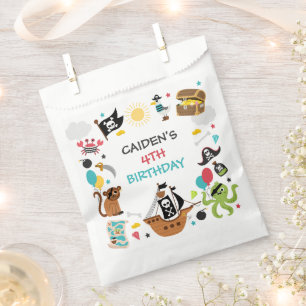 Pirate Ship Treasure Birthday Party Favour Bags