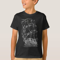 Pirate Ship Vintage Retro Nautical Sailing Boat Ca