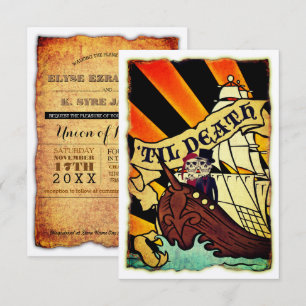 pirate ship wedding invitations