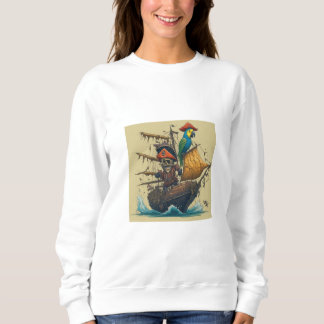 pirate ship with a parrot sweatshirt