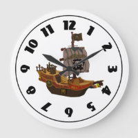 Pirate Ship with Skull Flag