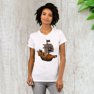 Pirate Ship with Skull Flag T-Shirt