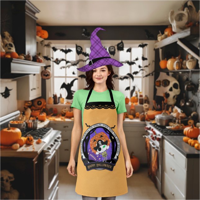 Pirate skeleton cat  apron (Pirate skeleton cat apron)