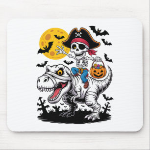 Pirate Skeleton Halloween T Rex Candy Dinosaur Shi Mouse Pad